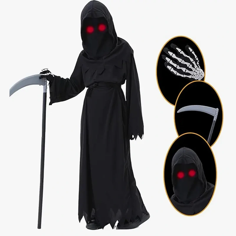 Halloween Trick or Treat Spooky Kids Grim Reaper kostume